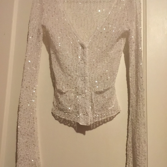 Ann Ferriday white see through cardigan - Picture 1 of 7